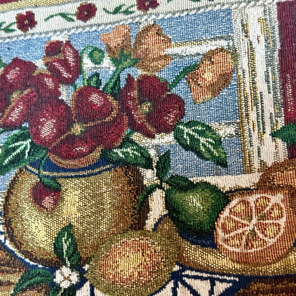 Colorful Fruit & Flower Mini Tapestry Placemat | Decorative Kitchen Pot Mat - Picture 7 of 10